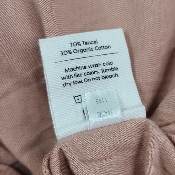MATE THE LABEL Rose Pink Tencel Sleep Tee - S - Picture 4 of 4